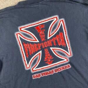 Bay Side Firefighter Las Vegas Nevada Graphic T Shirt Mens XL Heavyweight USA